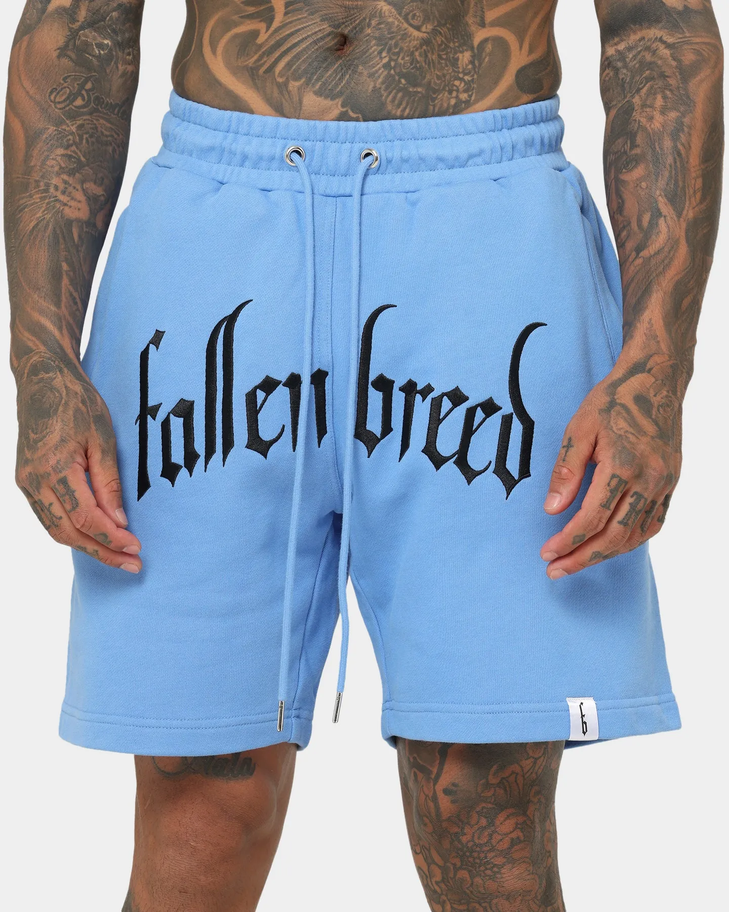 Fallen Breed Logo Sweat Shorts Carolina Blue
