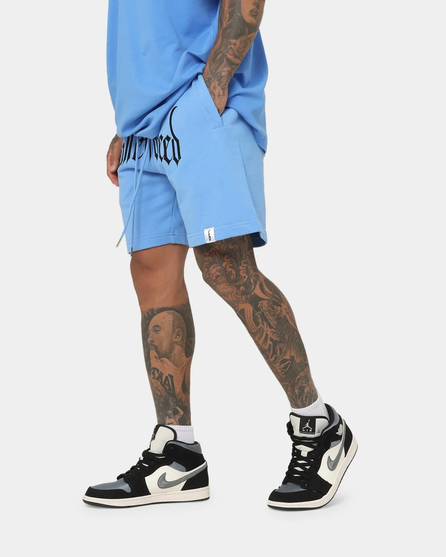 Fallen Breed Logo Sweat Shorts Carolina Blue