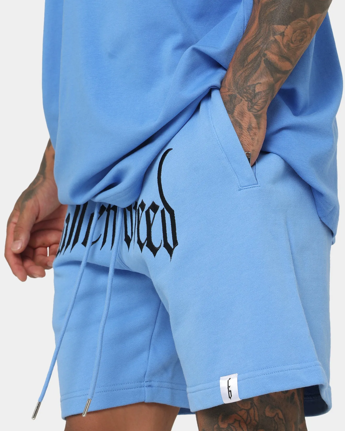 Fallen Breed Logo Sweat Shorts Carolina Blue