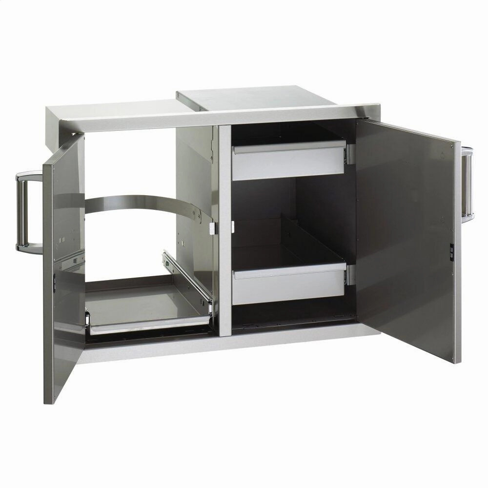 Fire Magic 53930SC12 Double Doors With Trash Tray & Dual Drawers Storage,outdoor grill storage cabinet