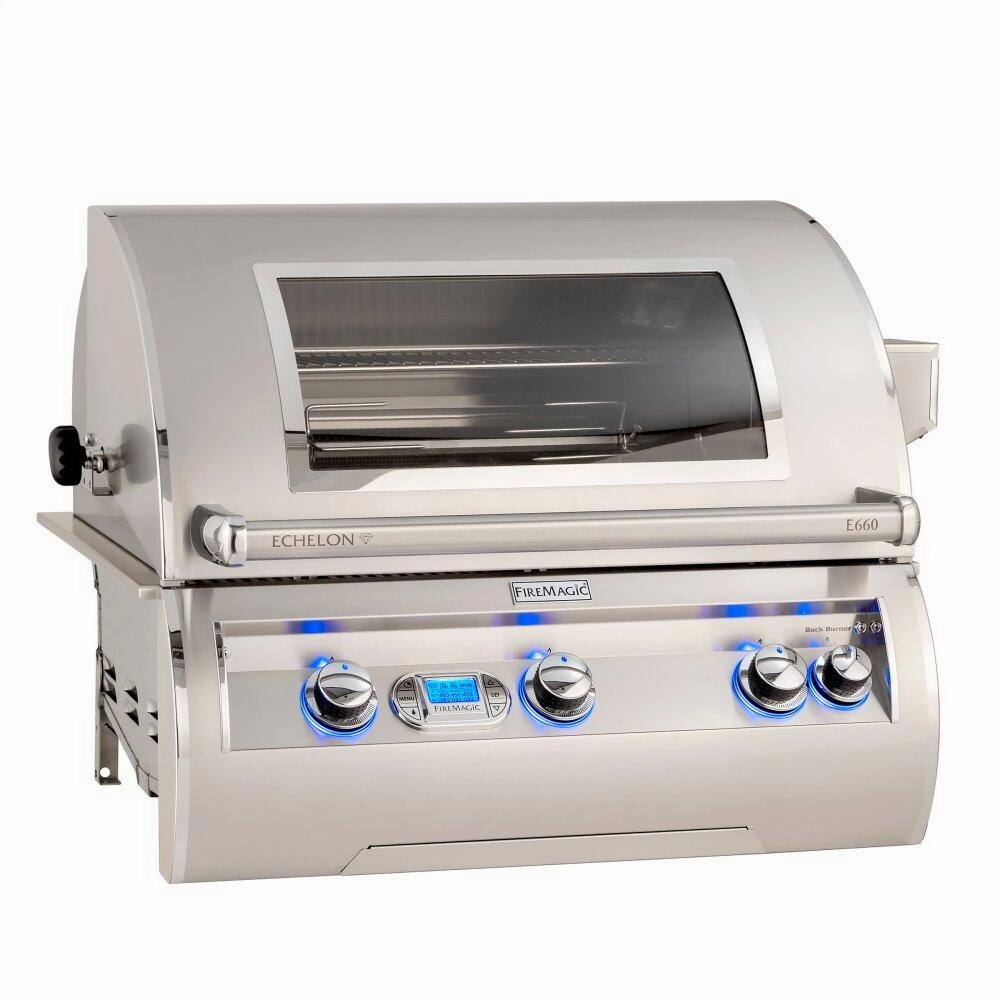Fire Magic E660I8E1NW Echelon E660I Built-In Grill With Digital Thermometer And Window Barbeque Grills,outdoor bbq grill