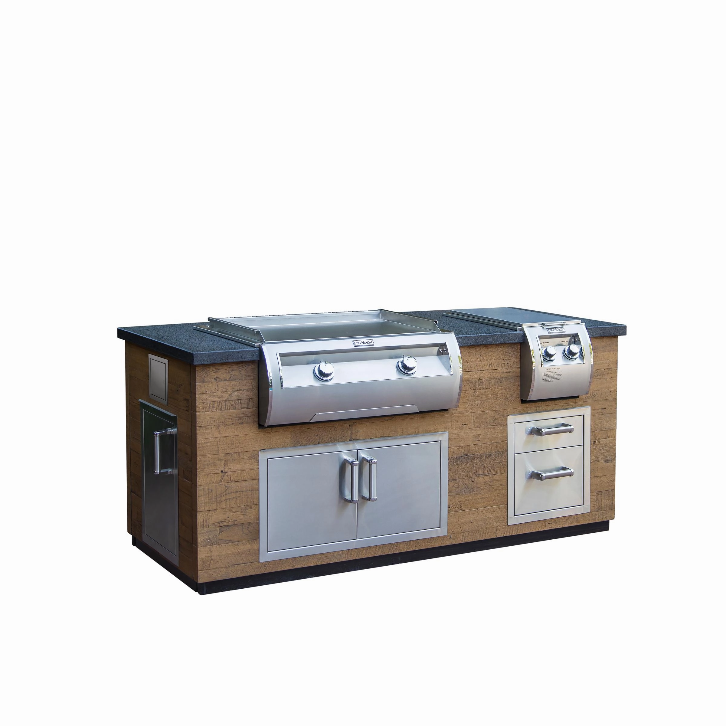 Fire Magic ID660FOD77BA Reclaimed Wood Island 77" French Barrel Oak Islands,bbq grill island kit