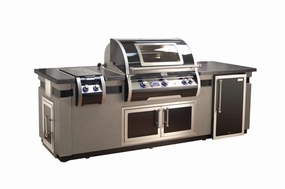 Fire Magic IH790SMR108BA Echelon Black Diamond Gfrc Island Ih790-Smr-108Ba W/ Refrigerator GRILL COMPONENTS SOLD SEPARATELY Islands,bbq grill island kit