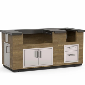 Fire Magic IP66FOD77BA Reclaimed Wood 77 Inch Island Bundle Islands,bbq grill island kit