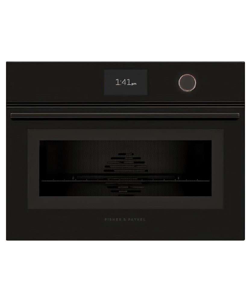 Fisher & Paykel OM24NMTDB1 Combination Microwave Speed Oven, 24", 22 Function Wall Ovens convection wall oven with steam assist