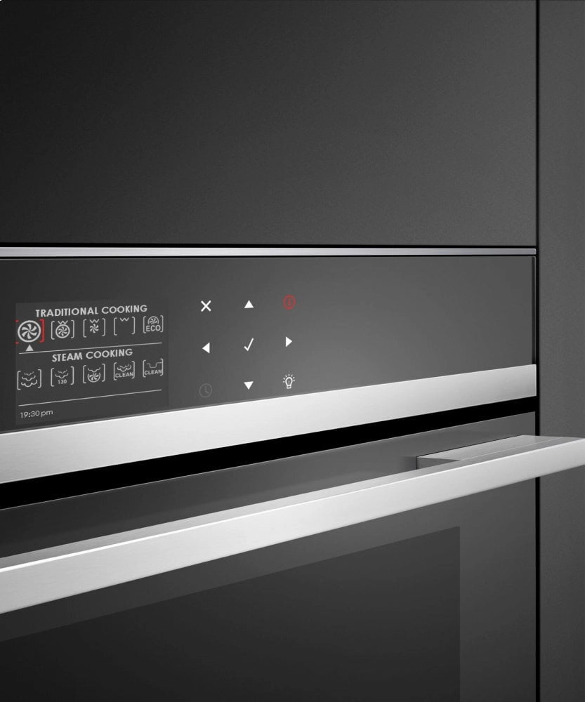 Fisher & Paykel OS24NDB1 Combination Steam Oven, 24", 9 Function
