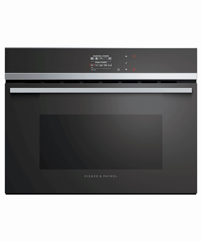 Fisher & Paykel OS24NDB1 Combination Steam Oven, 24", 9 Function Wall Ovens oven with smart temperature control