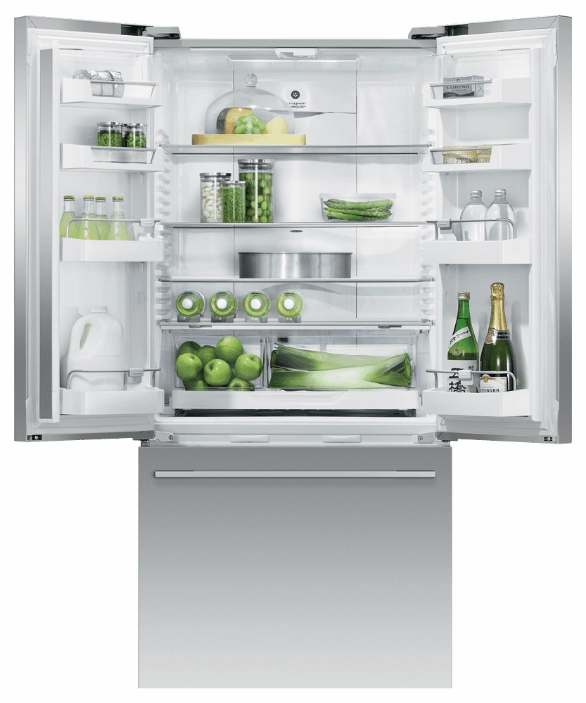 Fisher & Paykel RF170ADJX4 Freestanding French Door Refrigerator Freezer, 32", 16.9 Cu Ft, Ice