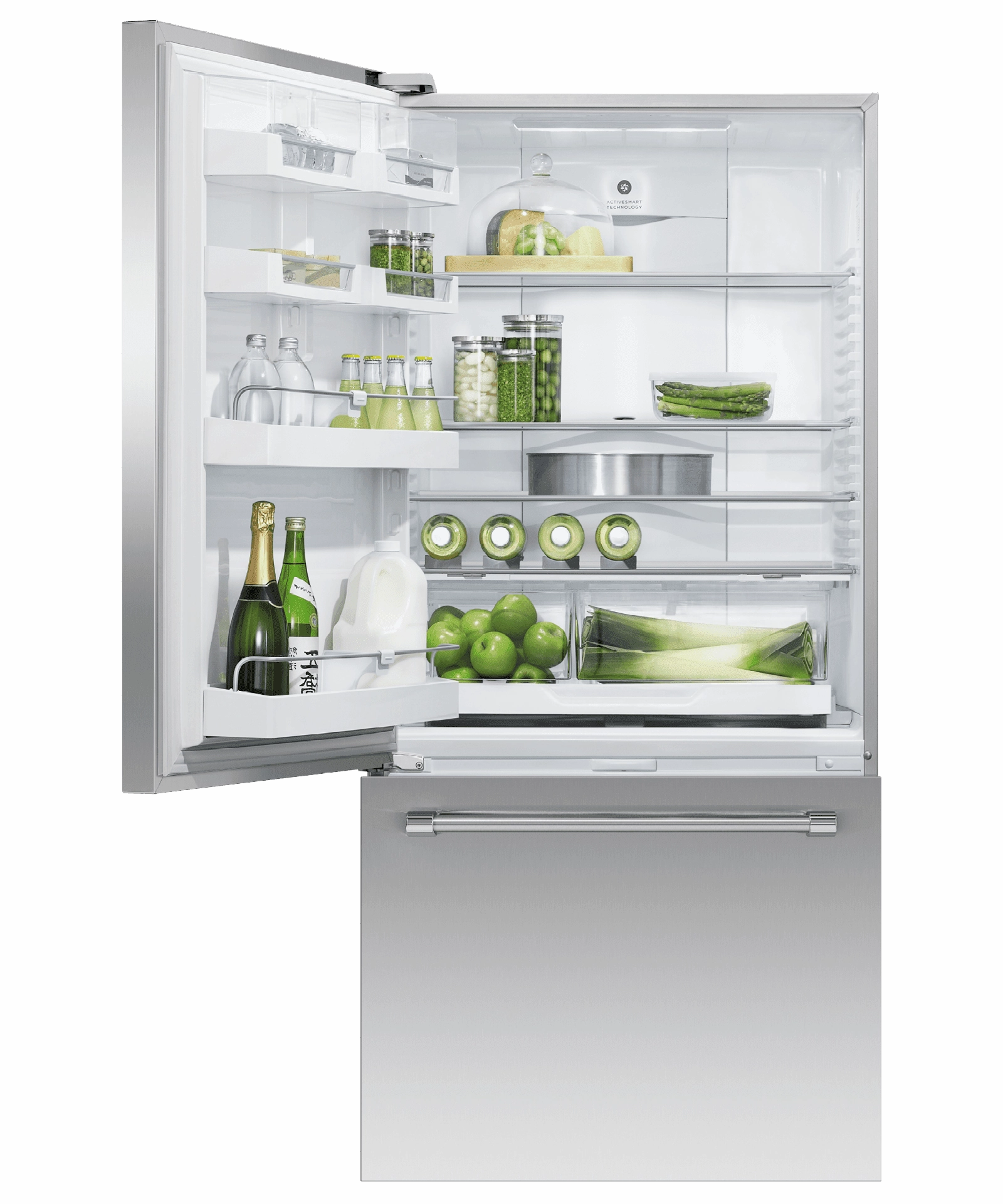 Fisher & Paykel RF170WLKUX6 Freestanding Refrigerator Freezer, 32", 17.5 Cu Ft, Ice & Water