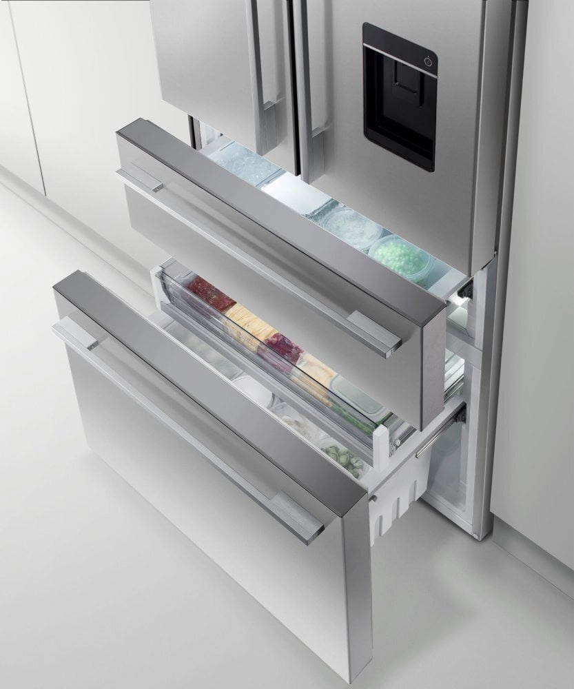 Fisher & Paykel RF172GDUX1 Freestanding French Door Refrigerator Freezer, 32", 16.9 Cu Ft, Ice & Water
