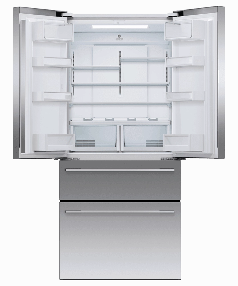 Fisher & Paykel RF172GDUX1 Freestanding French Door Refrigerator Freezer, 32", 16.9 Cu Ft, Ice & Water