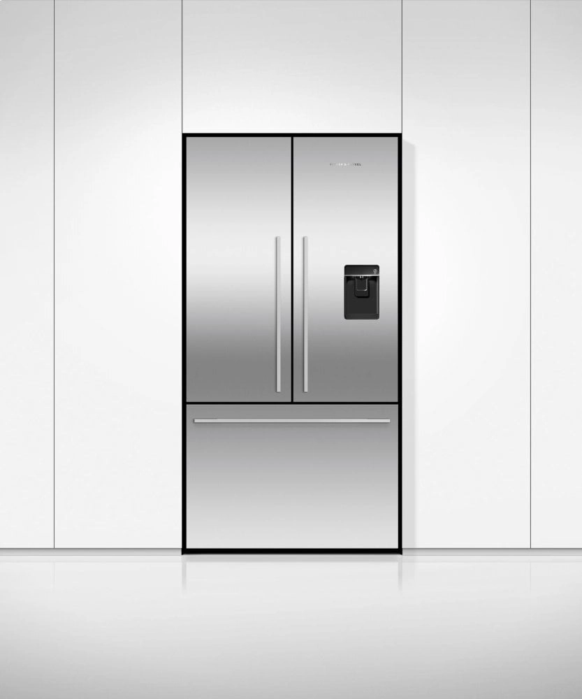 Fisher & Paykel RF201ADUSX5N Freestanding French Door Refrigerator Freezer, 36", 20.1 Cu Ft, Ice & Water