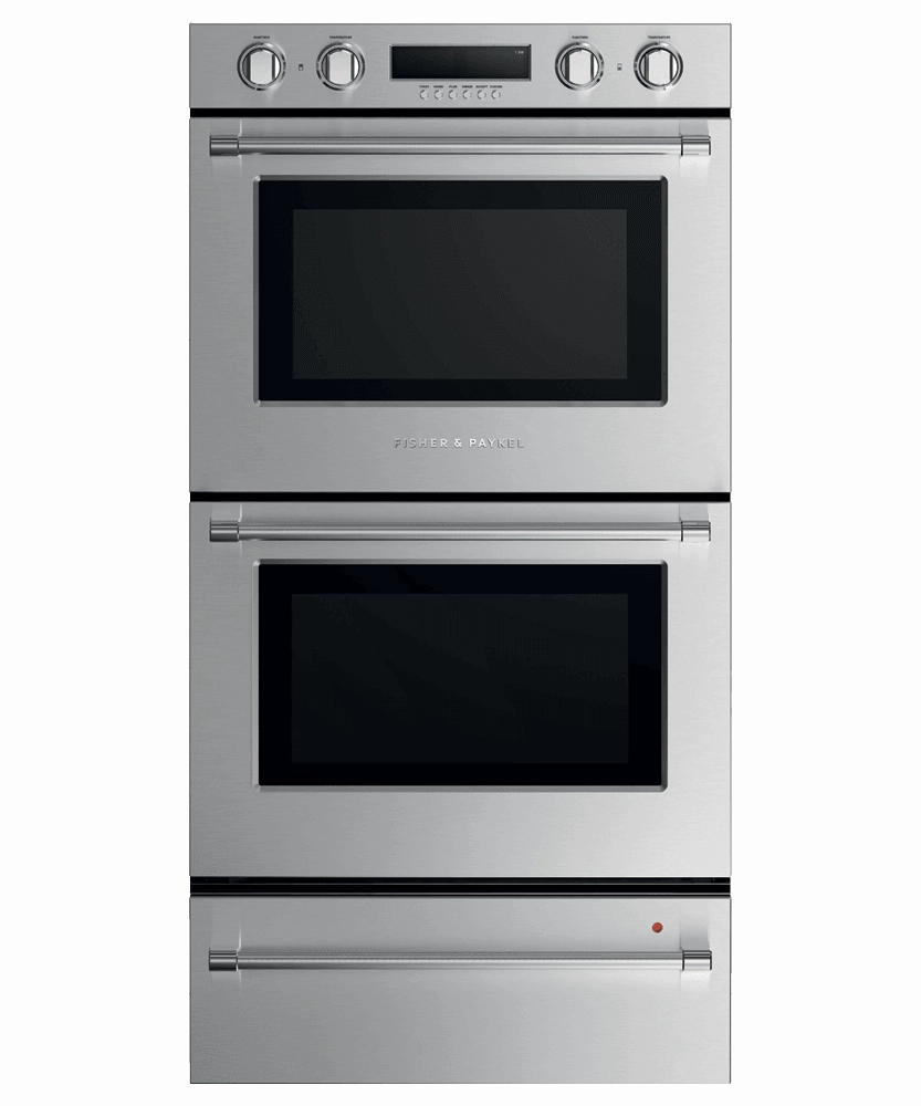 Fisher & Paykel WODV230N Double Oven, 30", 10 Function, Self-Cleaning Wall Ovens 27 inch wall oven built-in
