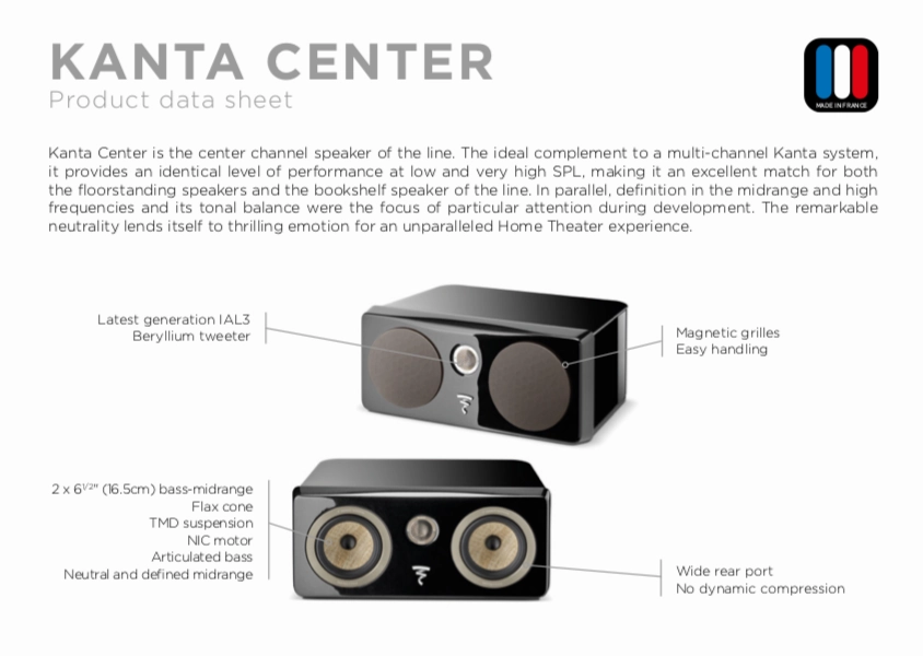 Focal Kanta Center Channel