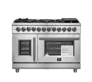 Forno FFSGS632548 Forno Massimo 48" Freestanding French Door Dual Fuel Range Freestanding Ranges freestanding dual fuel range 30 inch