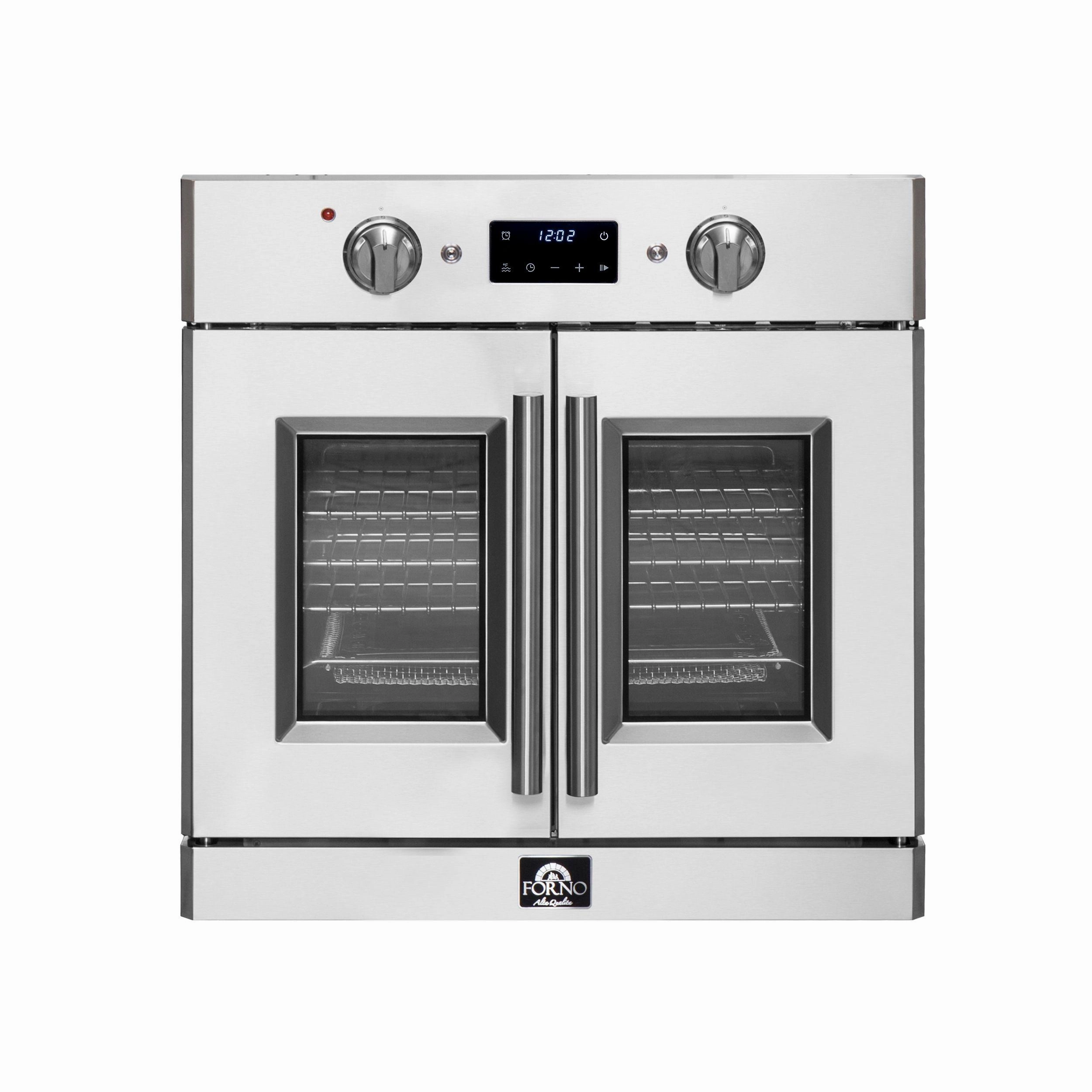 Forno FBOEL137130 Gallico 30-Inch Electric French Door Wall Oven Wall Ovens convection wall oven with steam assist