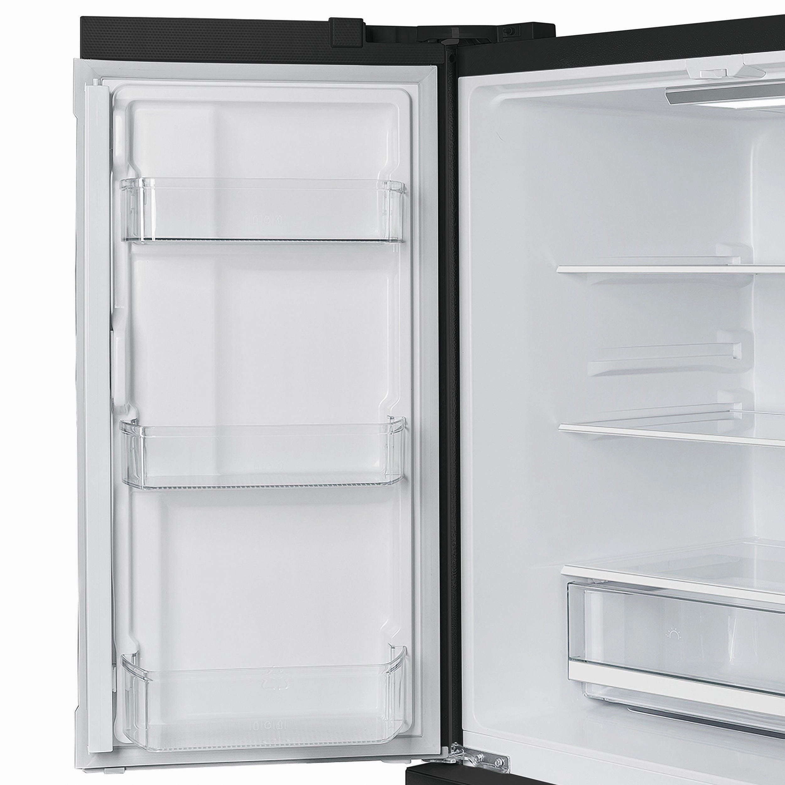 Forno FFRBI182036BLK Espresso Moena 36-Inch French Door Refrigerator In Black, 19.2 Cu.Ft