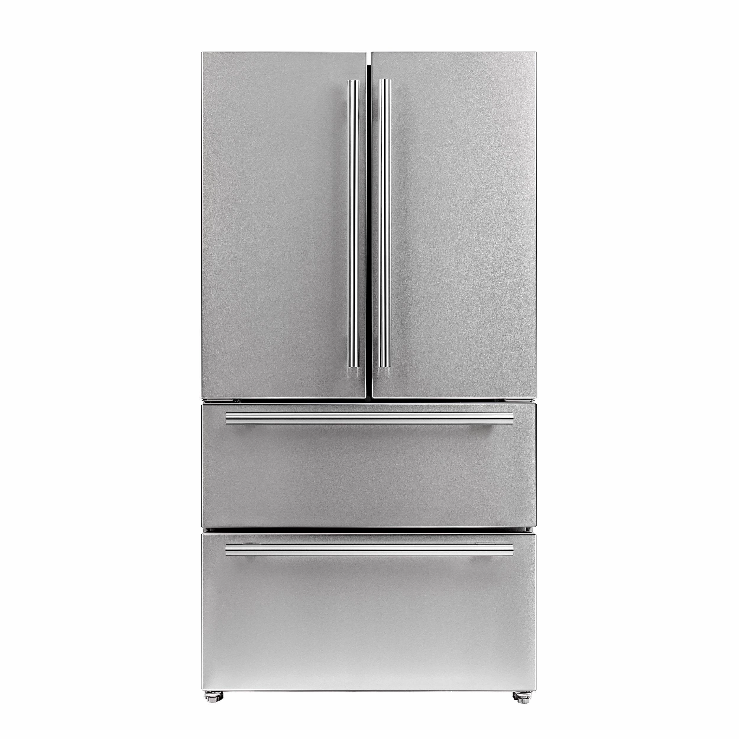 Forno FFRBI182036SB Forno Moena 36" French Door 19.2 Cu.Ft. Stainless Steel Refrigerator Freestanding Refrigerators freestanding fridge freezer combo