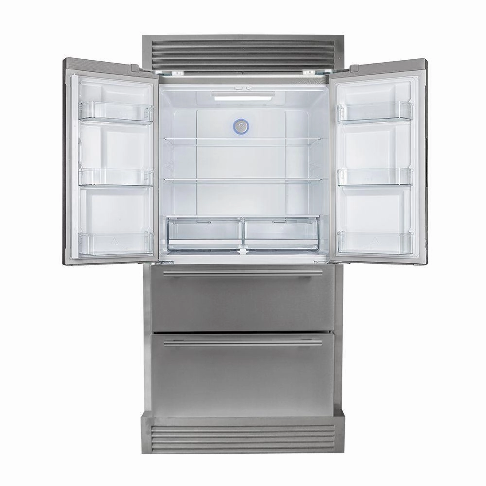 Forno FFRBI182040SG Forno Moena 36" French Door 19.2 Cu.Ft. Stainless Steel Refrigerator With Grill Trim