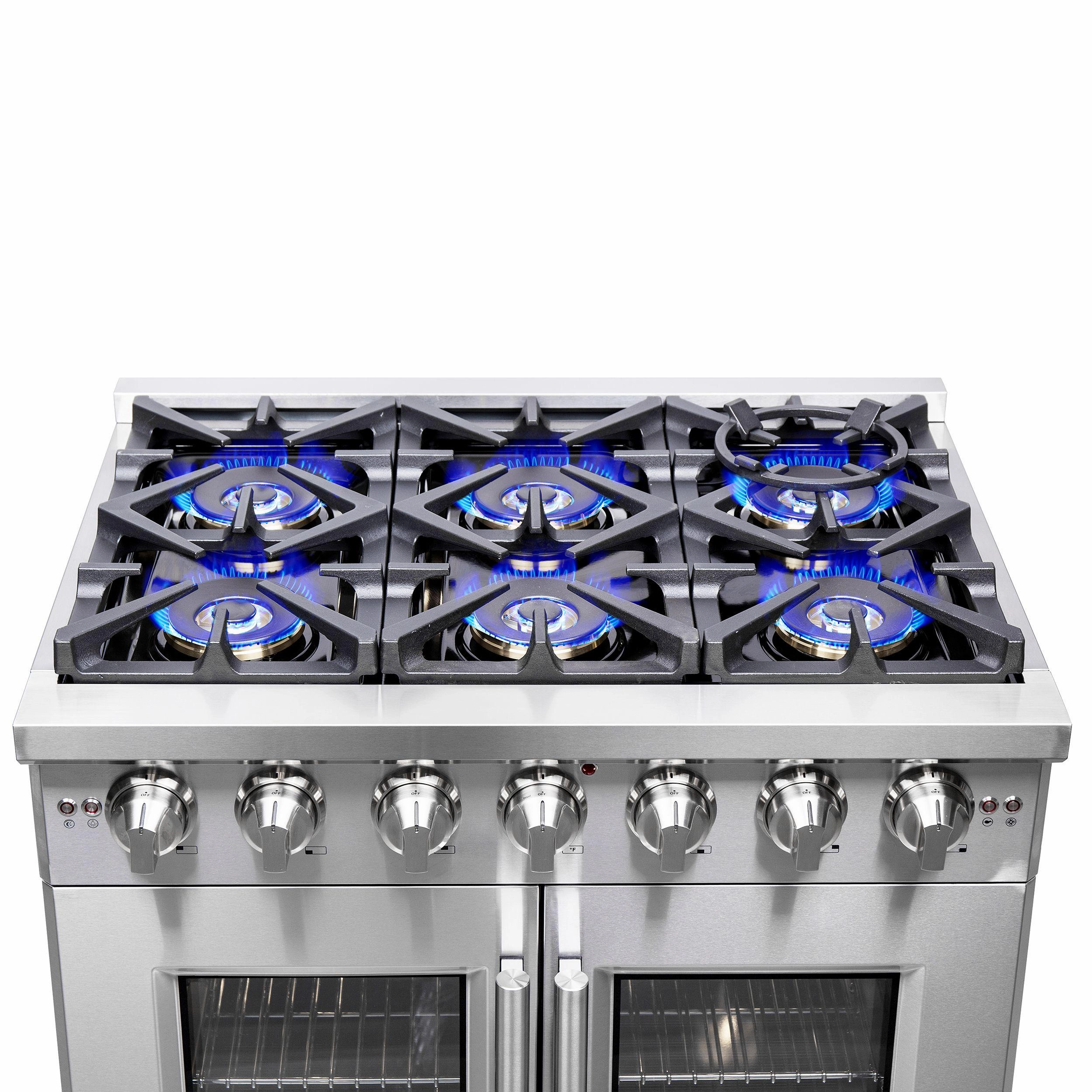 Forno FFSGS646036 Forno Capriasca 36" Freestanding French Door Gas Range
