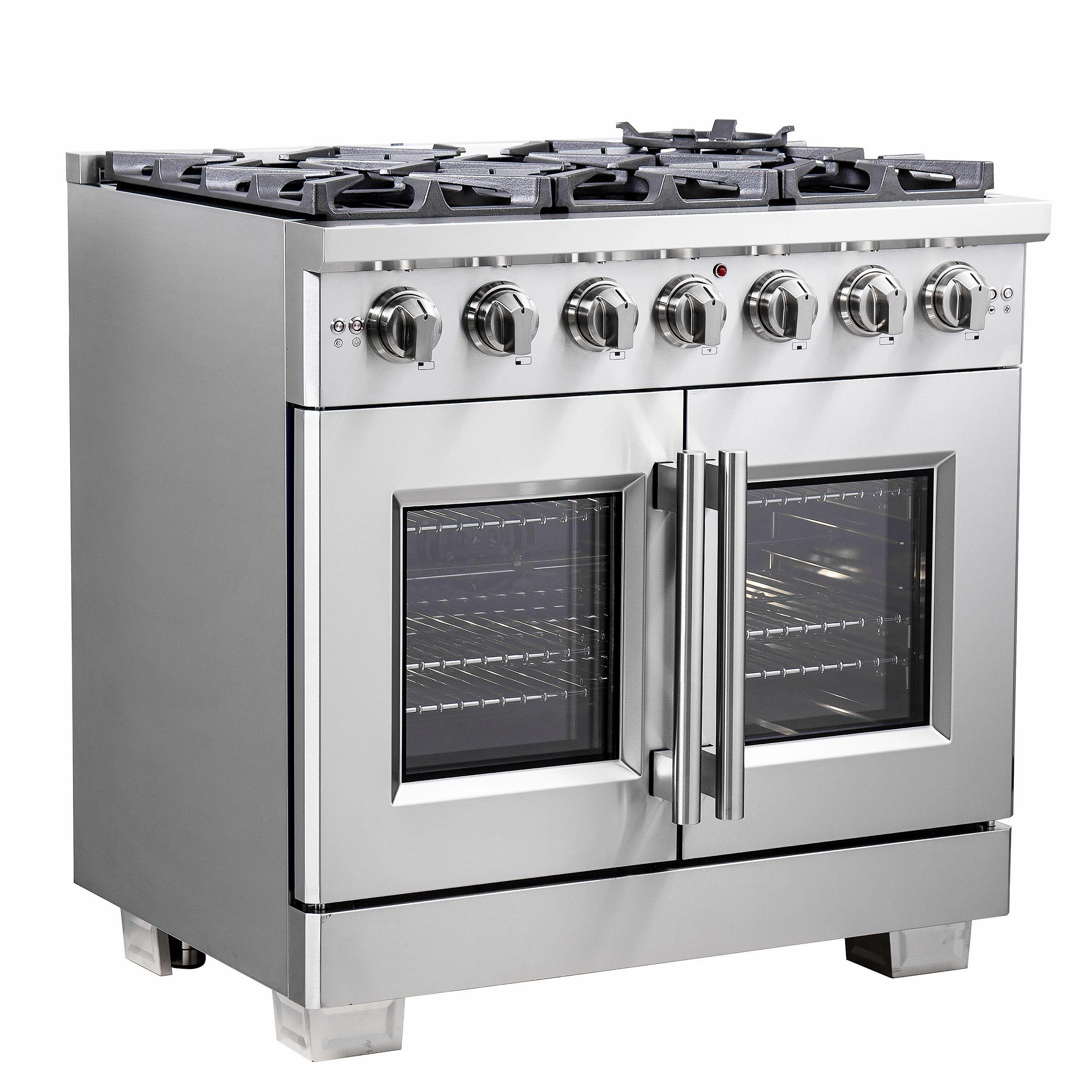 Forno FFSGS646036 Forno Capriasca 36" Freestanding French Door Gas Range