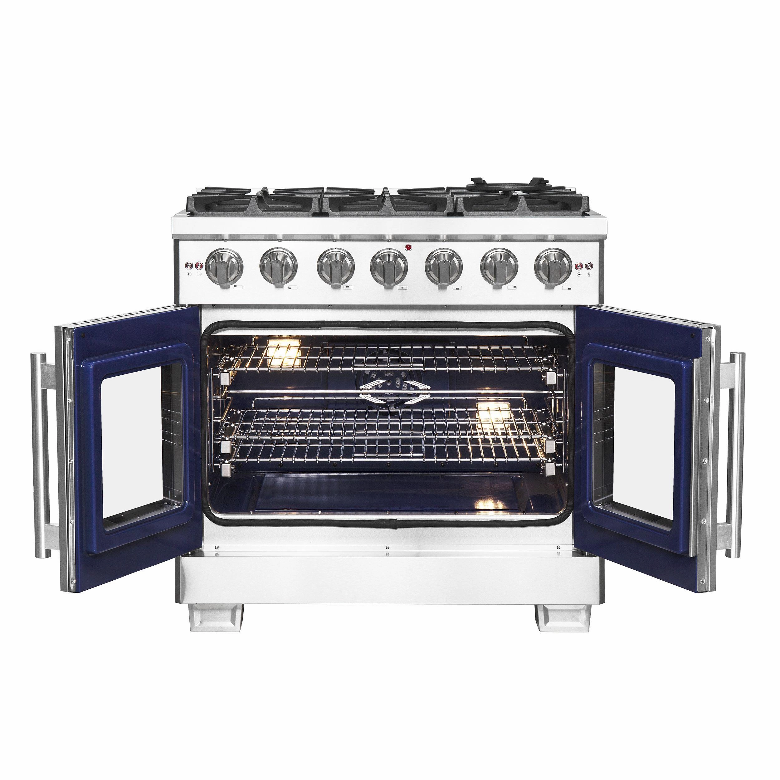 Forno FFSGS646036 Forno Capriasca 36" Freestanding French Door Gas Range