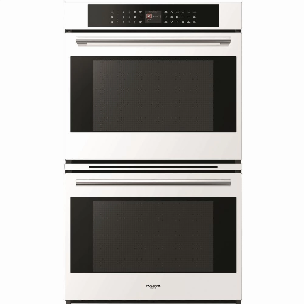 Fulgor Milano F7DP30W1 30'' Self Cleaning Double Wall Oven - Stainless Steel - White Wall Ovens 27 inch wall oven built-in