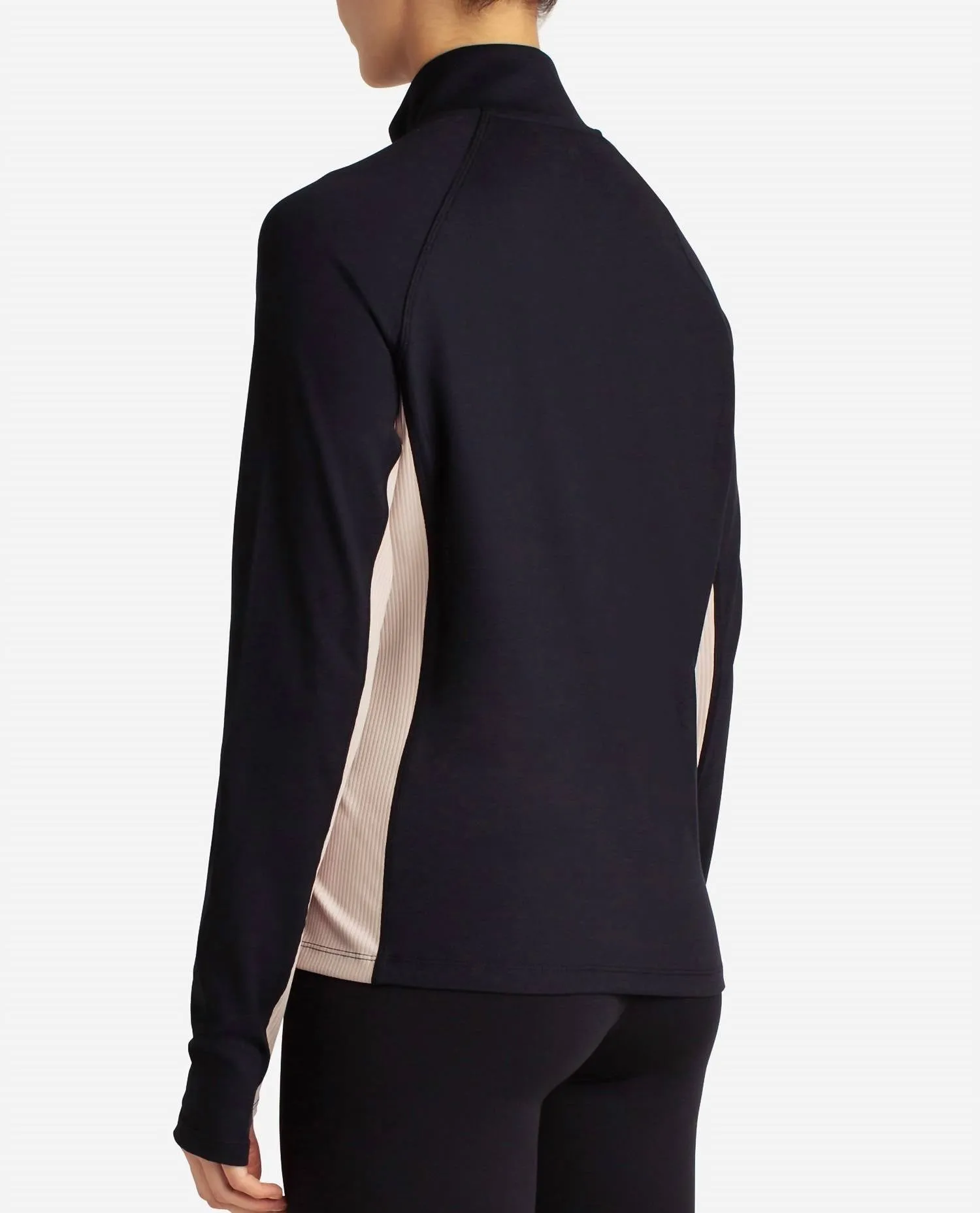 Full-Zip Colorblocked Yoga Jacket In Black Salt And Atmosphere