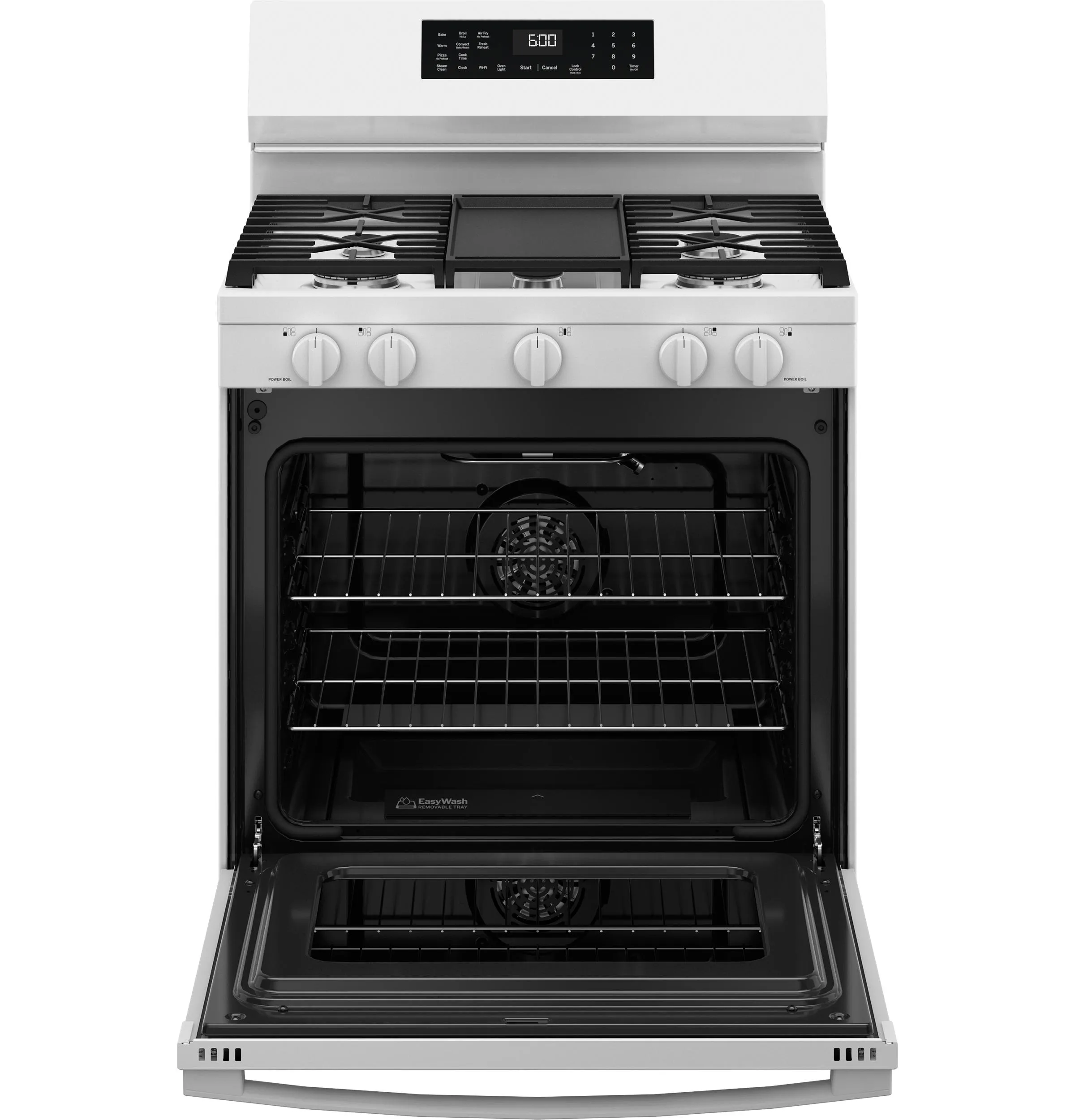 Ge Appliances GGF600AVWW Ge? 30" Free-Standing Gas Convection Range With No Preheat Air Fry And Easywash&#8482; Oven Tray