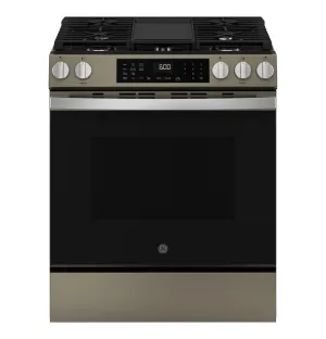 Ge Appliances GGS600AVES Ge? 30" Slide-In Front-Control Convection Gas Range With No Preheat Air Fry And Easywash&#8482; Oven Tray Freestanding Ranges freestanding dual fuel range 30 inch