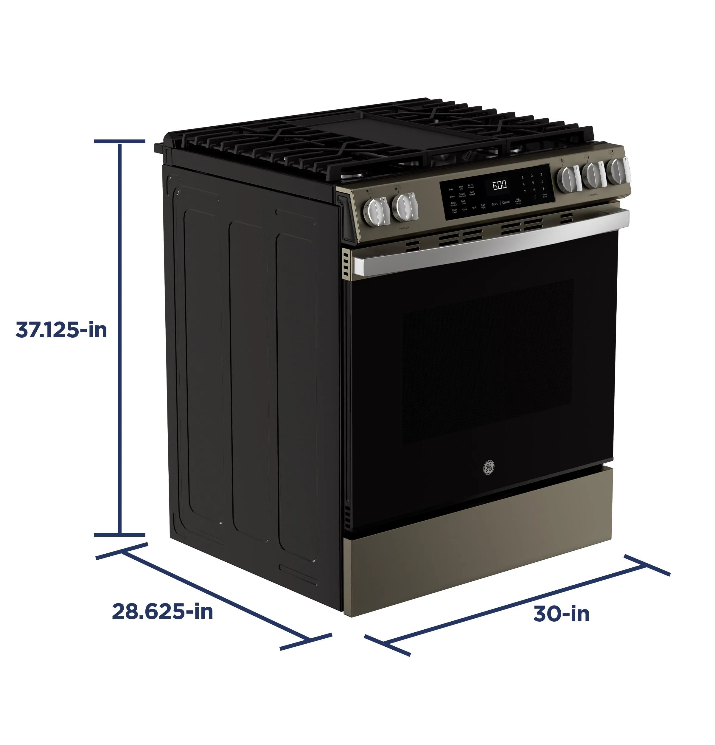 Ge Appliances GGS600AVES Ge? 30" Slide-In Front-Control Convection Gas Range With No Preheat Air Fry And Easywash&#8482; Oven Tray