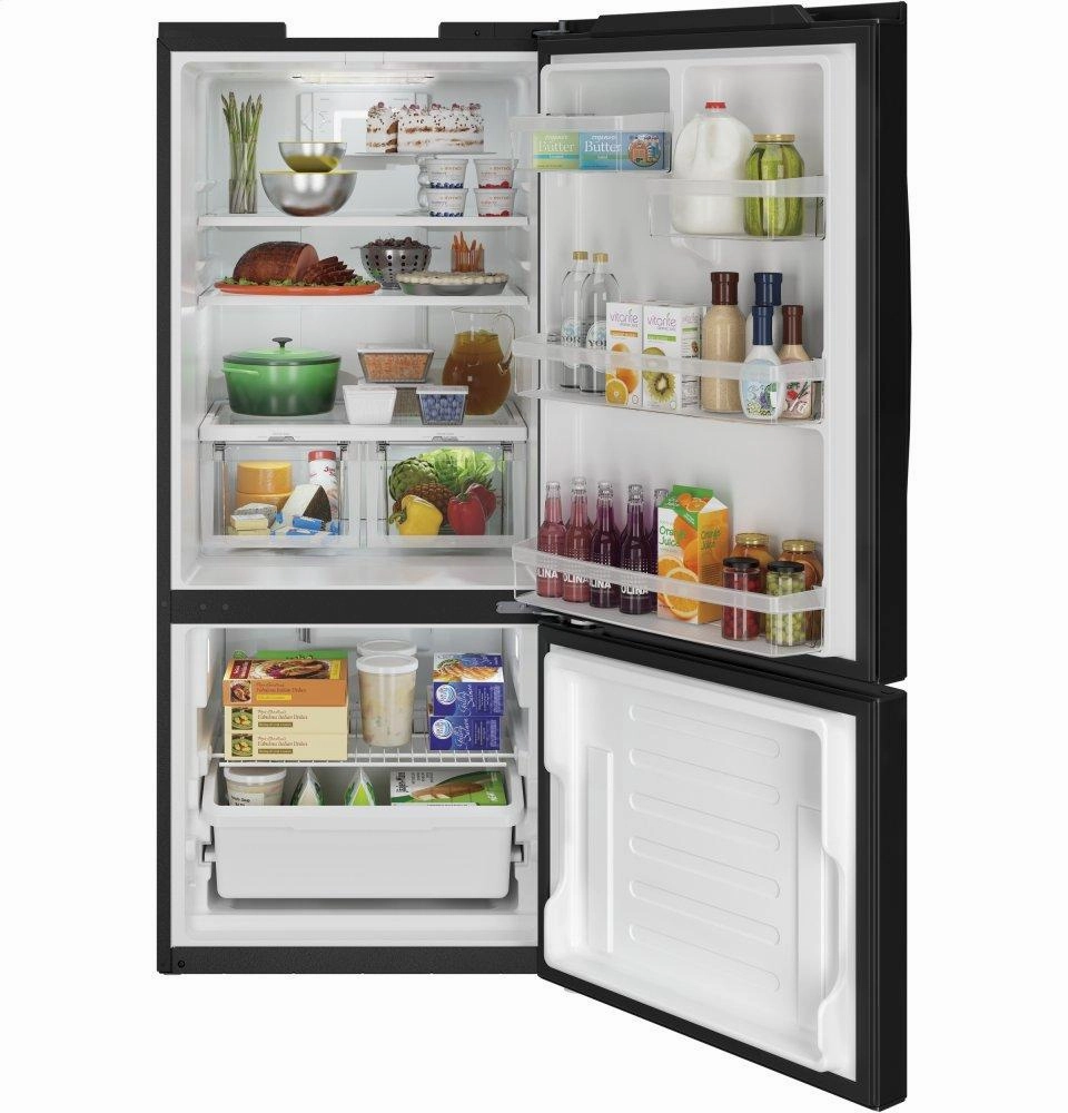 Ge Appliances GBE21DGKBB Ge? Energy Star? 21.0 Cu. Ft. Bottom-Freezer Refrigerator