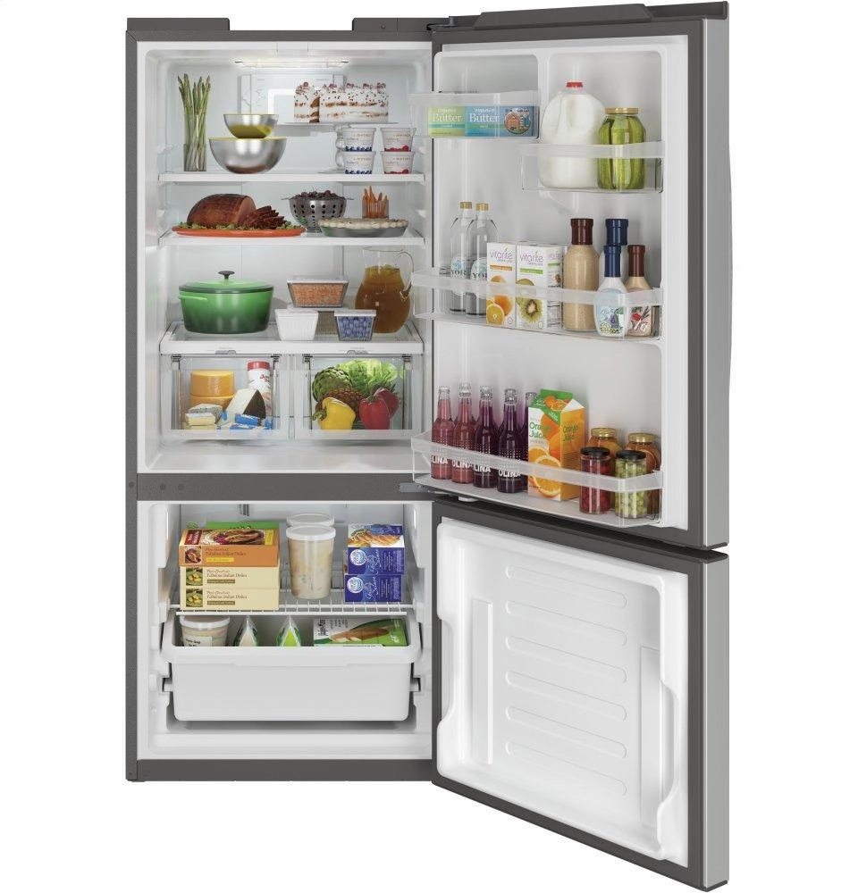 Ge Appliances GBE21DSKSS Ge? Energy Star? 21.0 Cu. Ft. Bottom-Freezer Refrigerator
