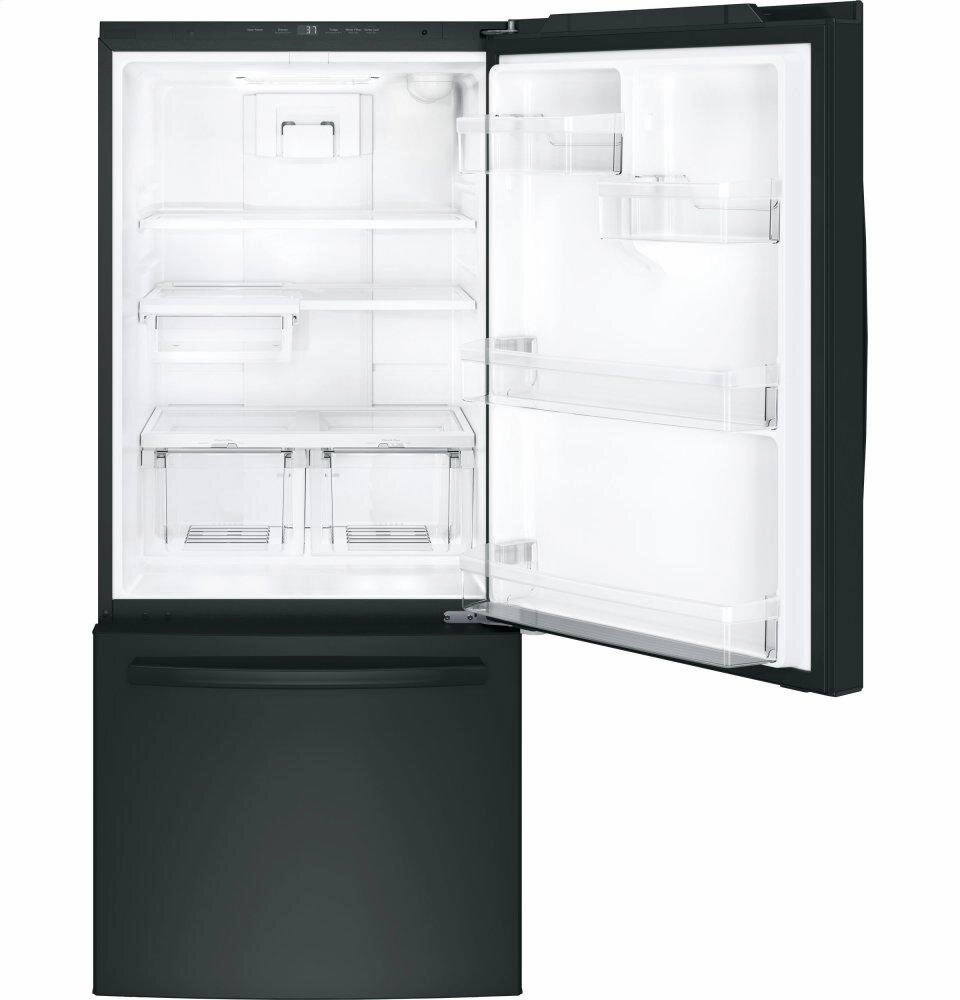 Ge Appliances GDE21EGKBB Ge? Energy Star? 21.0 Cu. Ft. Bottom-Freezer Refrigerator