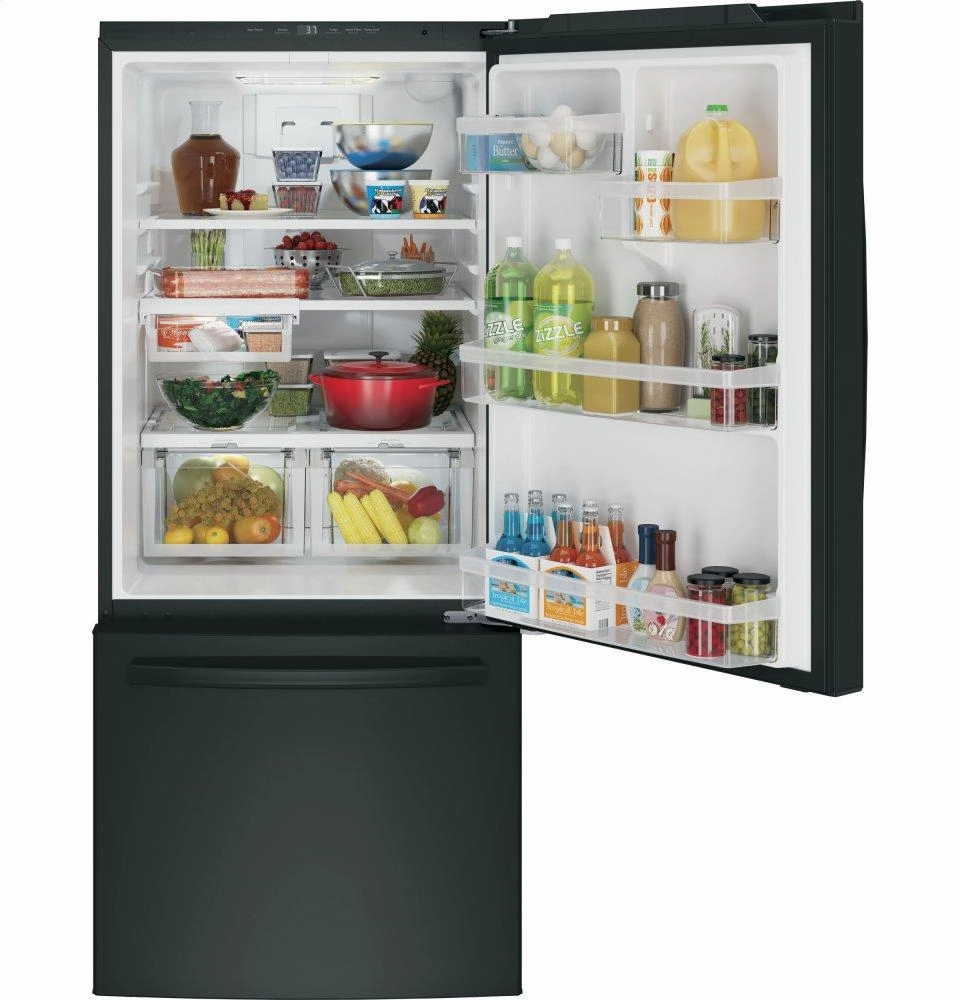Ge Appliances GDE21EGKBB Ge? Energy Star? 21.0 Cu. Ft. Bottom-Freezer Refrigerator