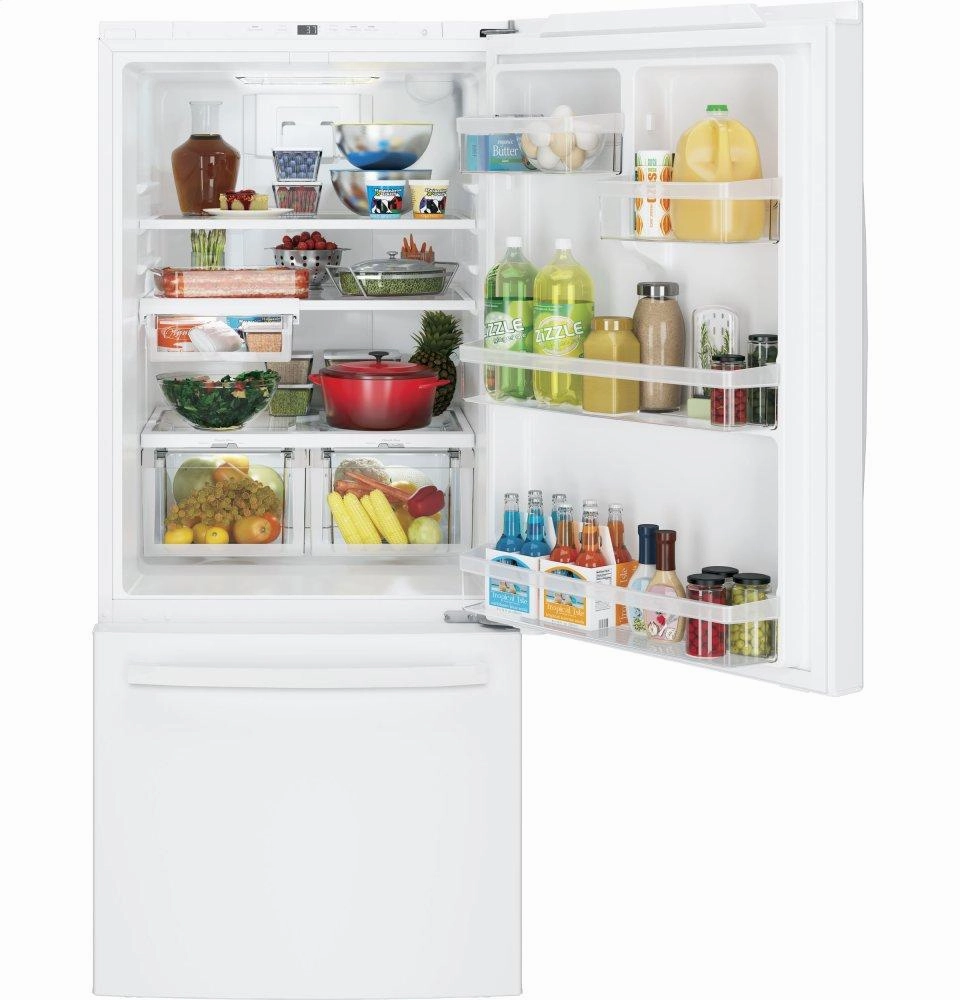 Ge Appliances GDE21EGKWW Ge? Energy Star? 21.0 Cu. Ft. Bottom-Freezer Refrigerator