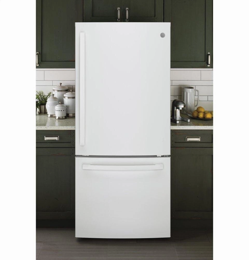 Ge Appliances GDE21EGKWW Ge? Energy Star? 21.0 Cu. Ft. Bottom-Freezer Refrigerator