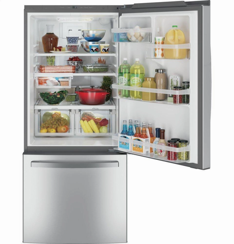 Ge Appliances GDE21EYKFS Ge? Energy Star? 21.0 Cu. Ft. Bottom-Freezer Refrigerator
