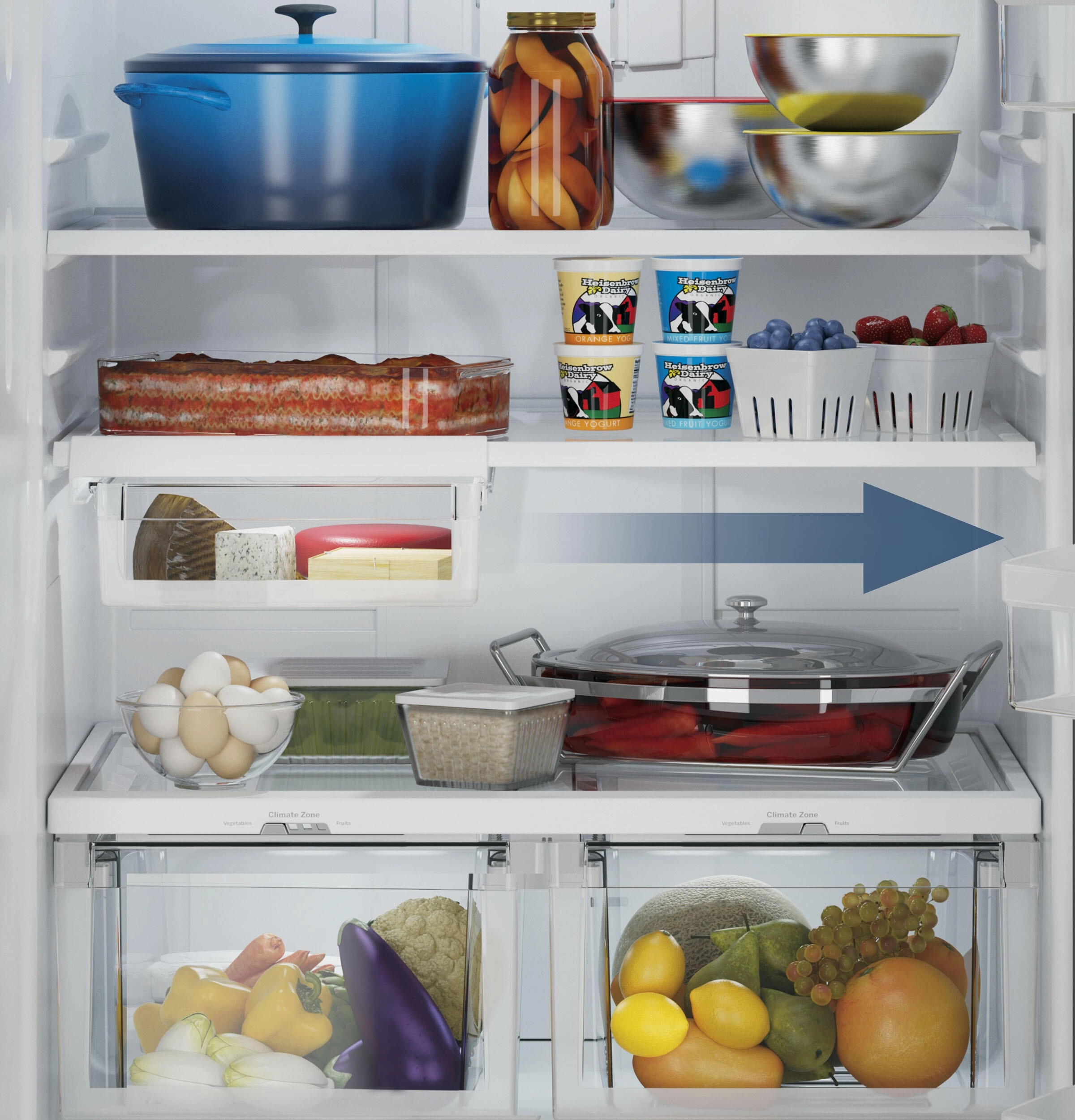 Ge Appliances GDE25EYKFS Ge? Energy Star? 24.8 Cu. Ft. Bottom-Freezer Drawer Refrigerator
