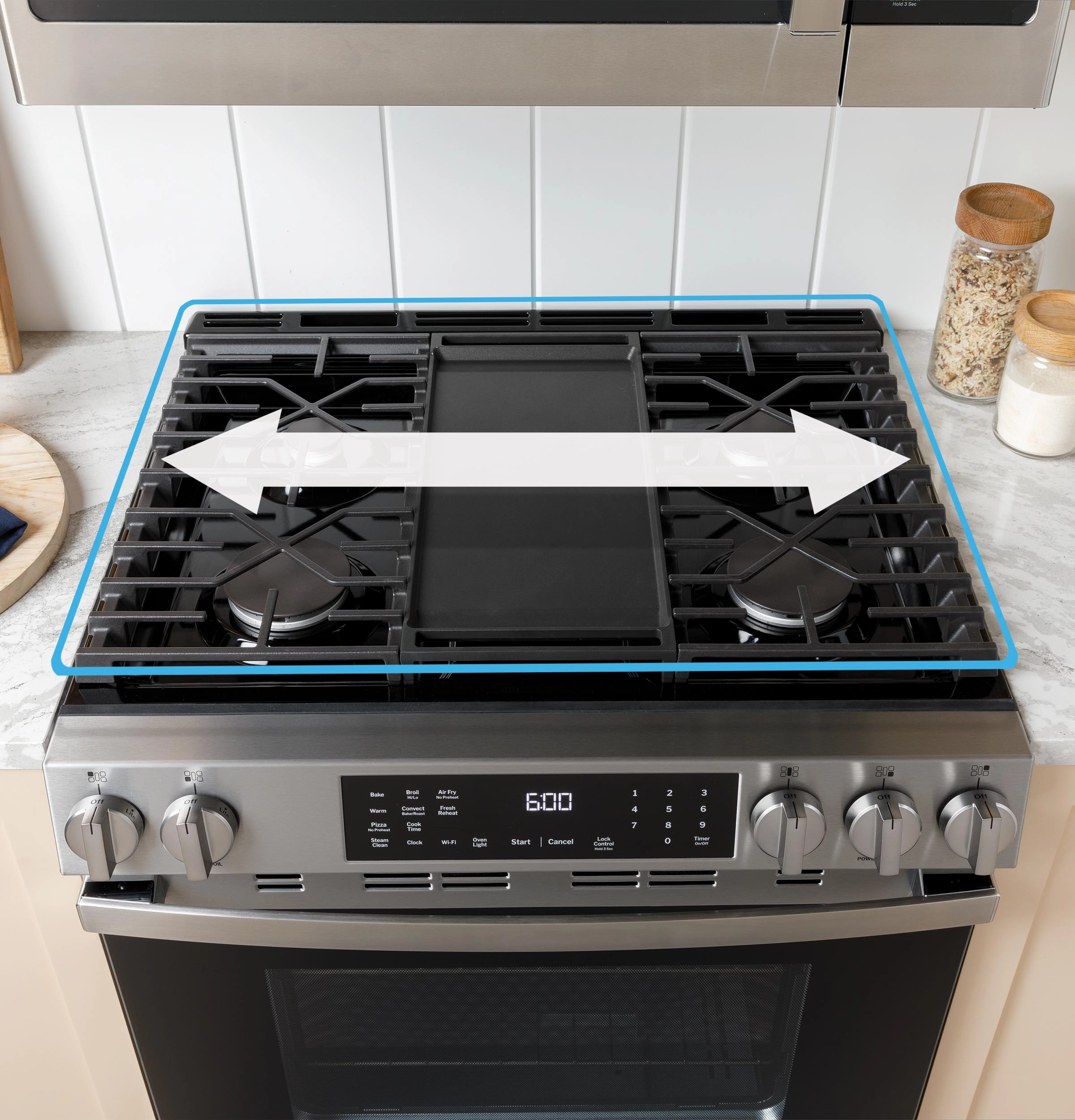 Ge Appliances GGF600AVBB Ge? 30" Free-Standing Gas Convection Range With No Preheat Air Fry And Easywash&#8482; Oven Tray