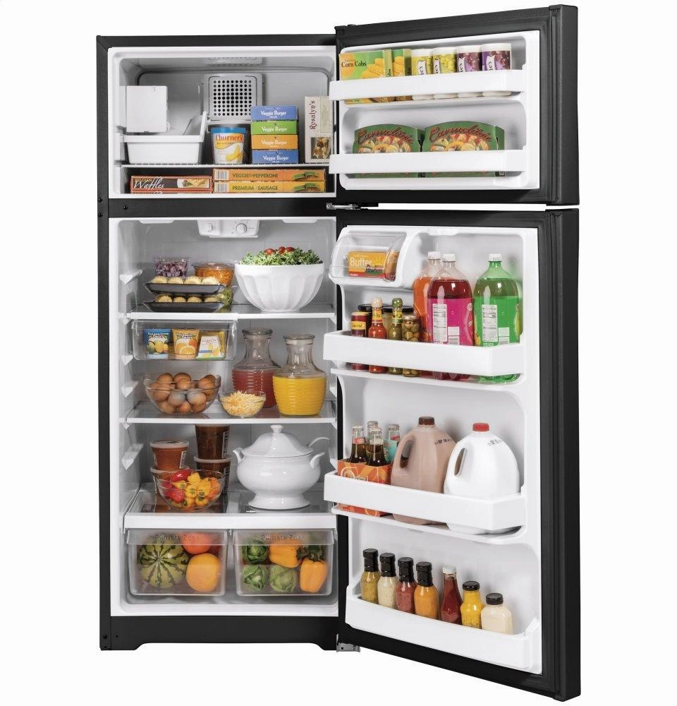 Ge Appliances GIE18GTNRBB Ge? Energy Star? 17.5 Cu. Ft. Top-Freezer Refrigerator