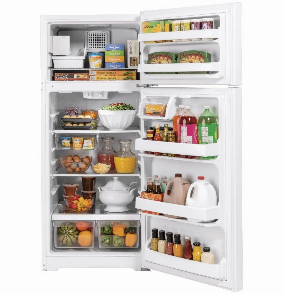 Ge Appliances GIE18GTNRWW Ge? Energy Star? 17.5 Cu. Ft. Top-Freezer Refrigerator