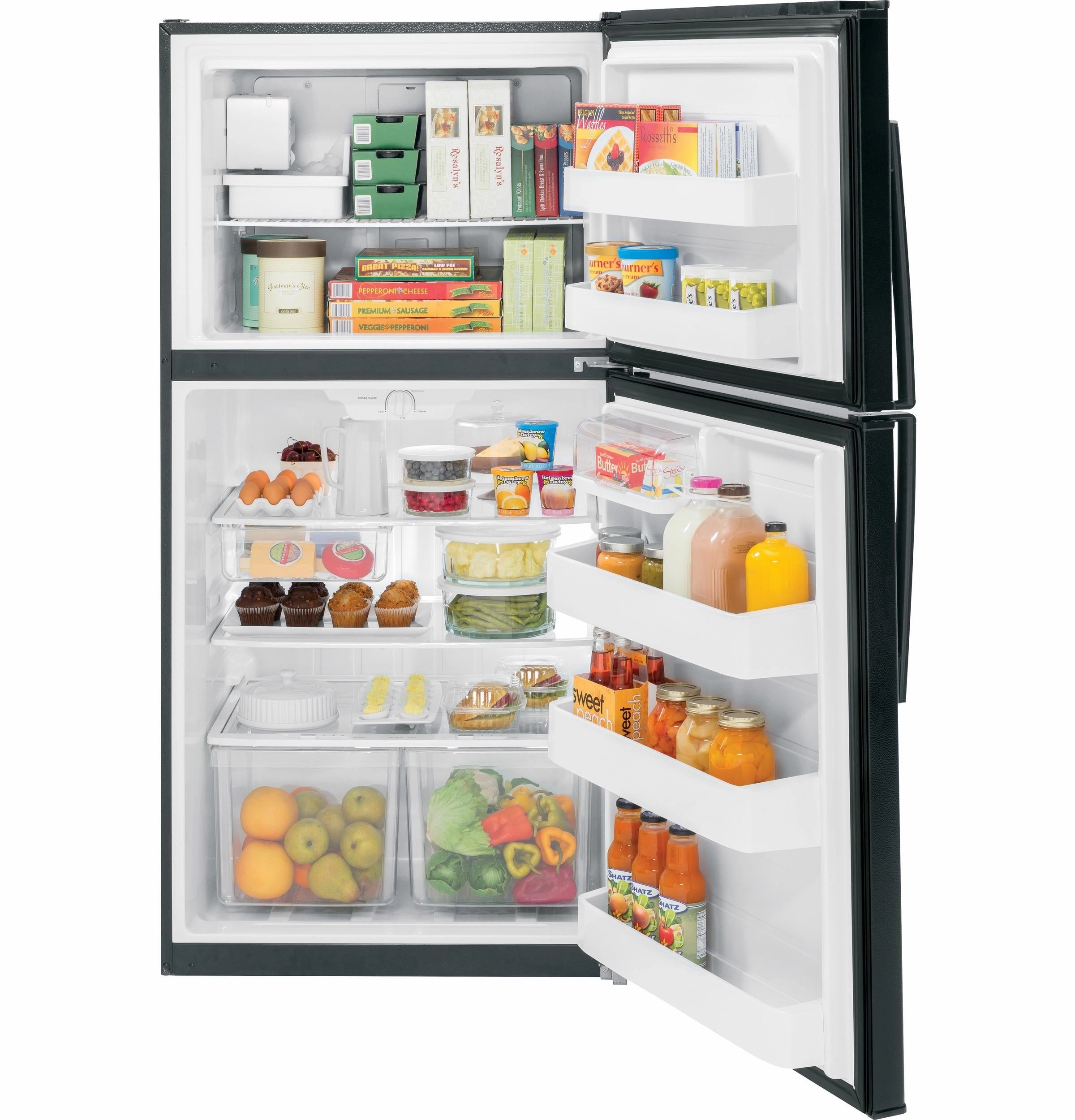 Ge Appliances GIE21GTHBB Ge? Energy Star? 21.1 Cu. Ft. Top-Freezer Refrigerator