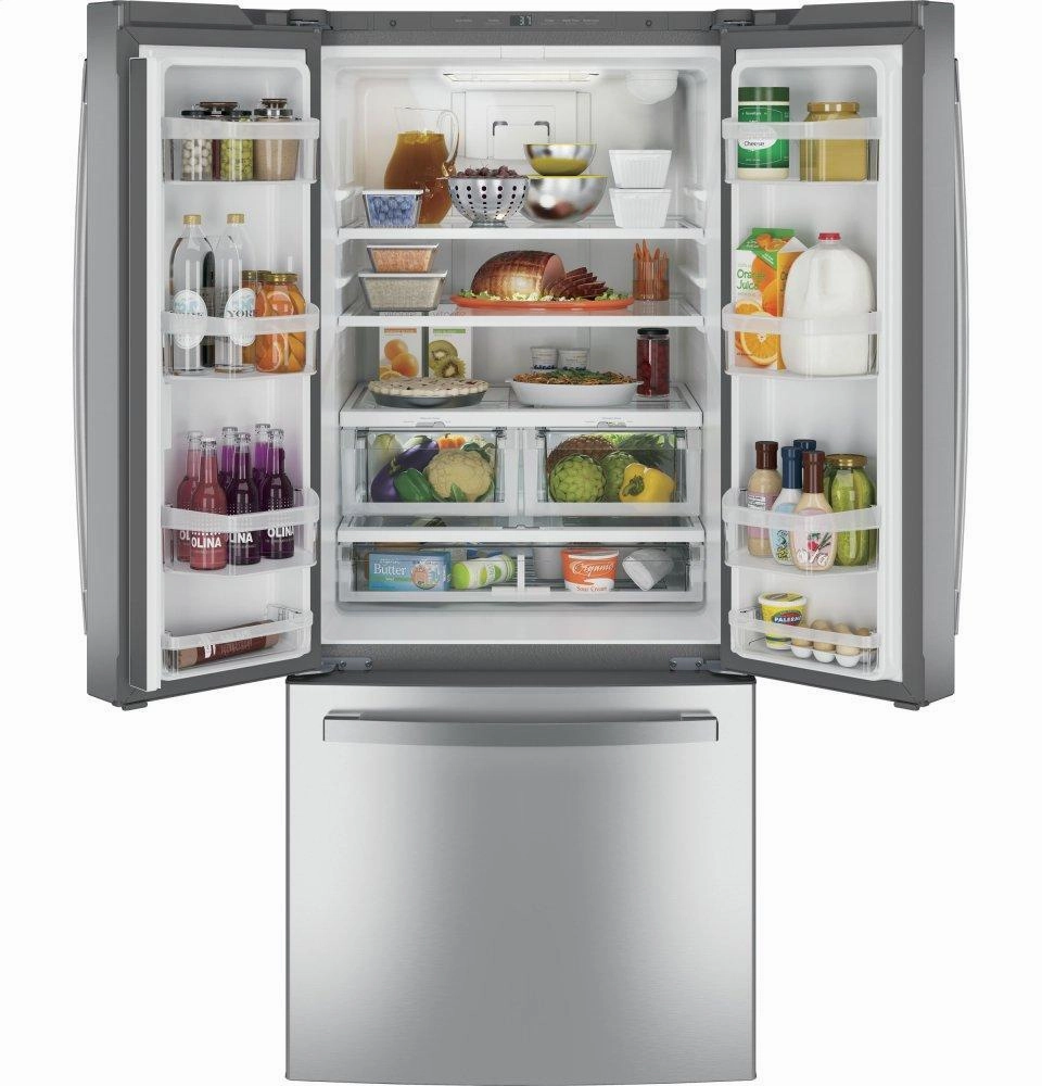 Ge Appliances GNE21FYKFS Ge? Energy Star? 20.8 Cu. Ft. French-Door Refrigerator