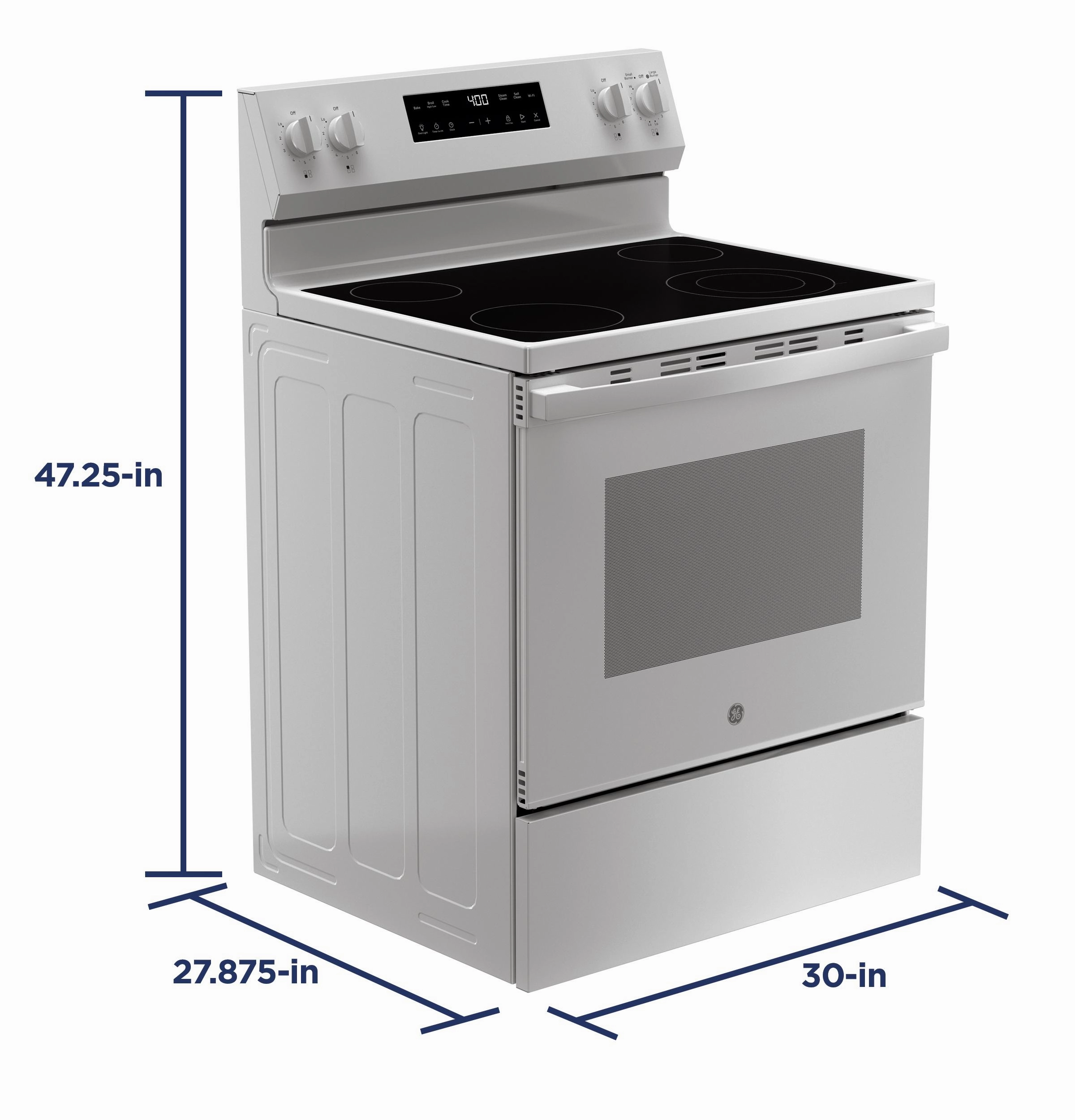 Ge Appliances GRF400PVWW Ge? 30" Free-Standing Electric Range