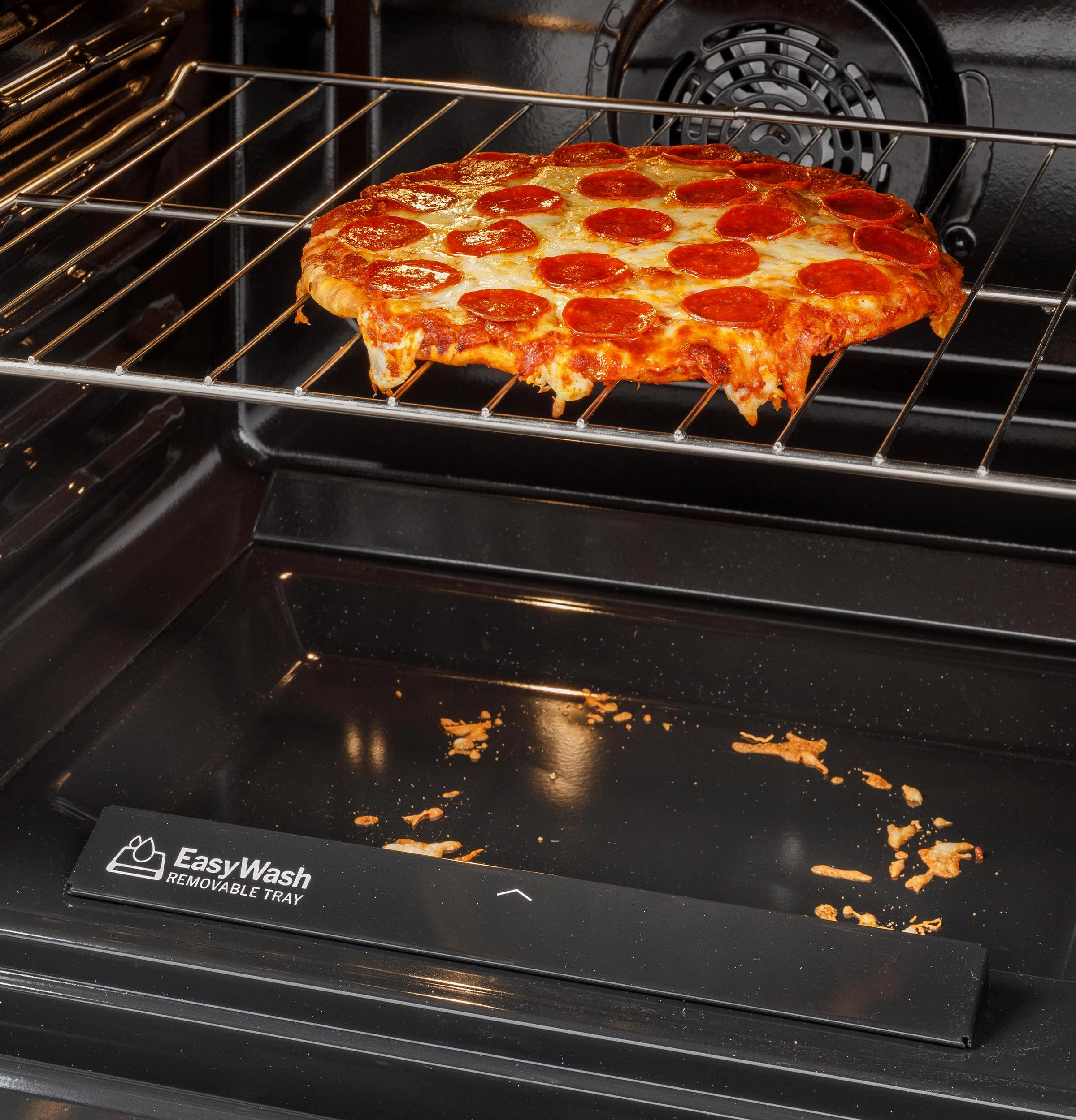 Ge Appliances GRF600AVBB Ge? 30" Free-Standing Electric Convection Range With No Preheat Air Fry And Easywash&#8482; Oven Tray