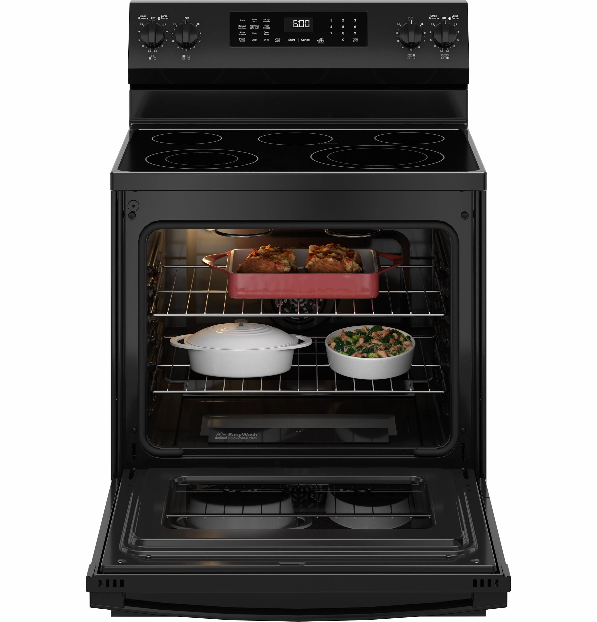 Ge Appliances GRF600AVBB Ge? 30" Free-Standing Electric Convection Range With No Preheat Air Fry And Easywash&#8482; Oven Tray