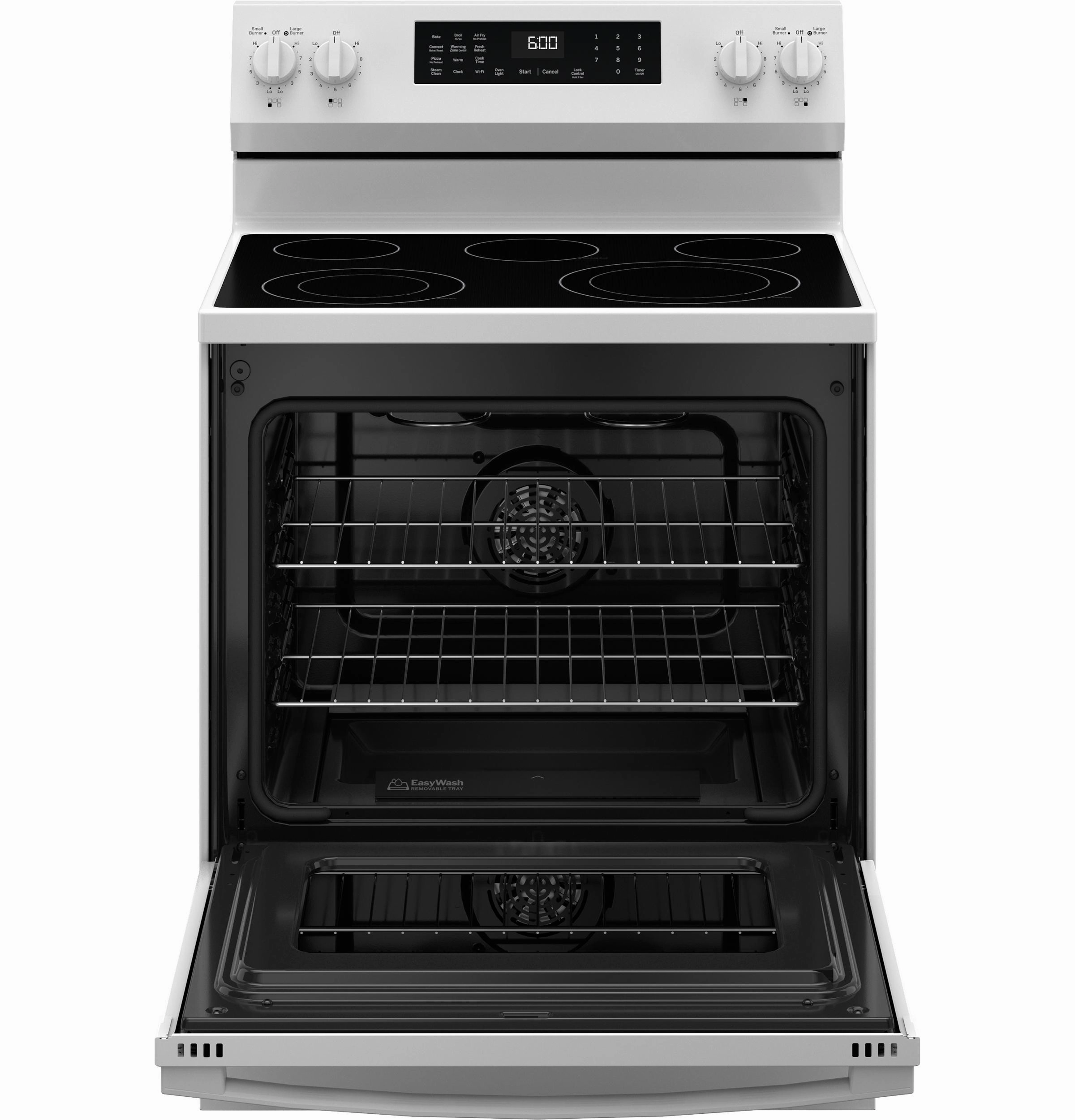 Ge Appliances GRF600AVWW Ge? 30" Free-Standing Electric Convection Range With No Preheat Air Fry And Easywash&#8482; Oven Tray