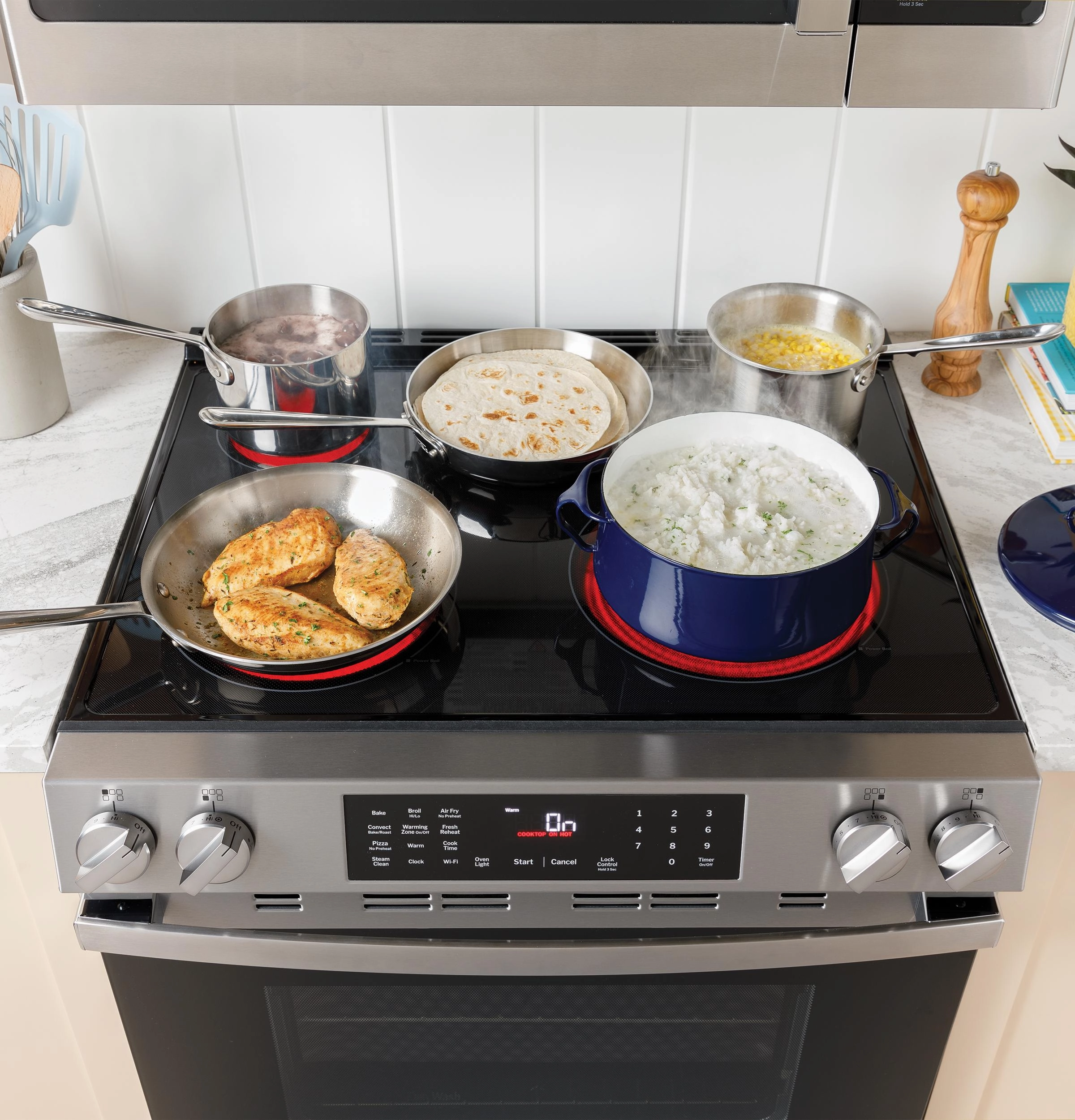 Ge Appliances GRS600AVFS Ge? 30" Slide-In Electric Convection Range With No Preheat Air Fry And Easywash&#8482; Oven Tray