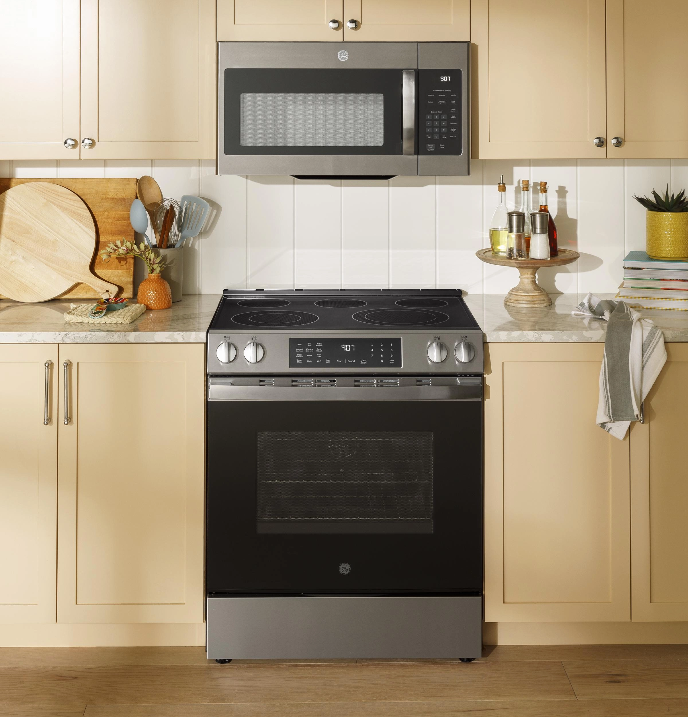 Ge Appliances GRS600AVFS Ge? 30" Slide-In Electric Convection Range With No Preheat Air Fry And Easywash&#8482; Oven Tray